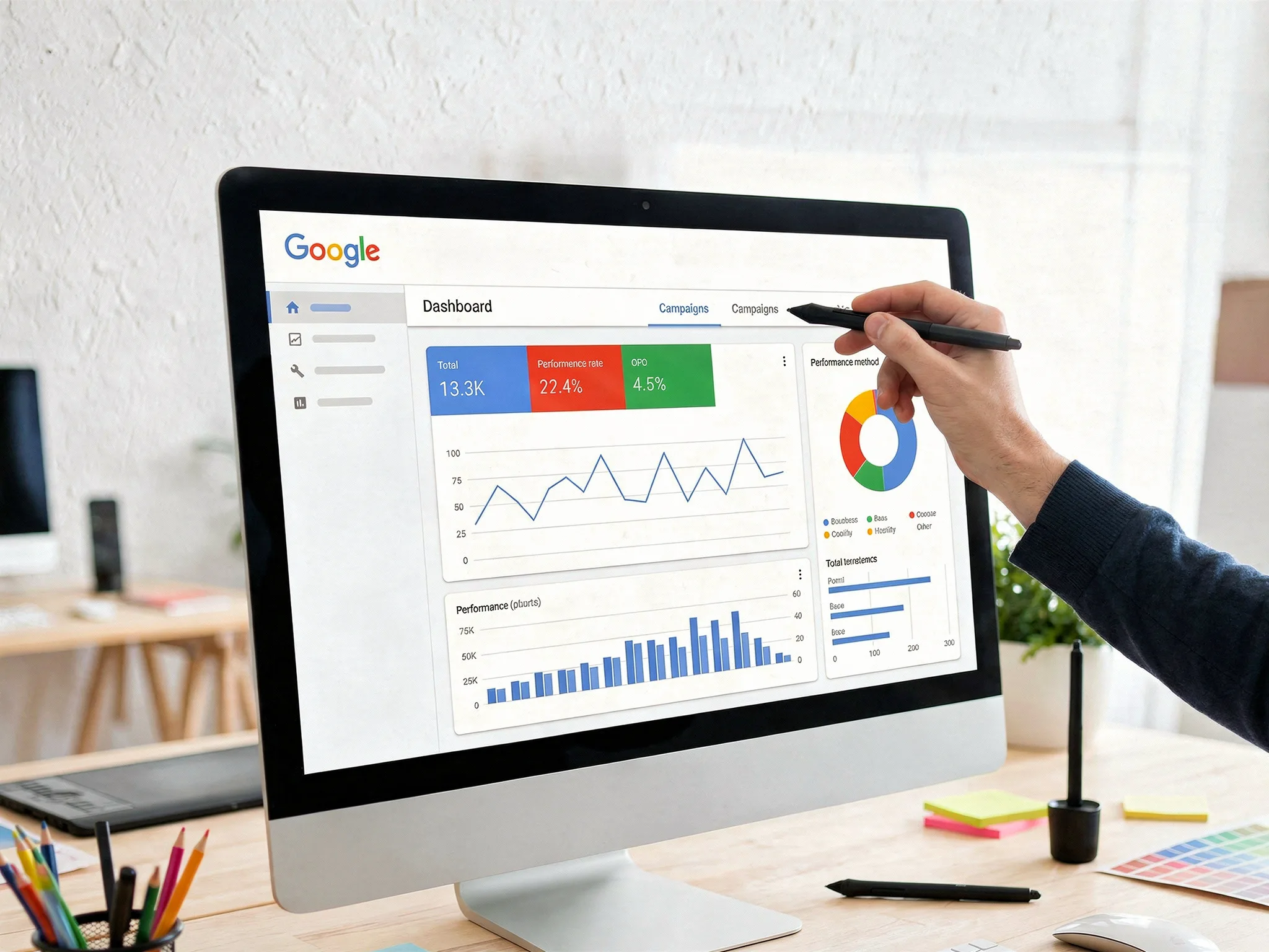 Panel de Google Ads con métricas