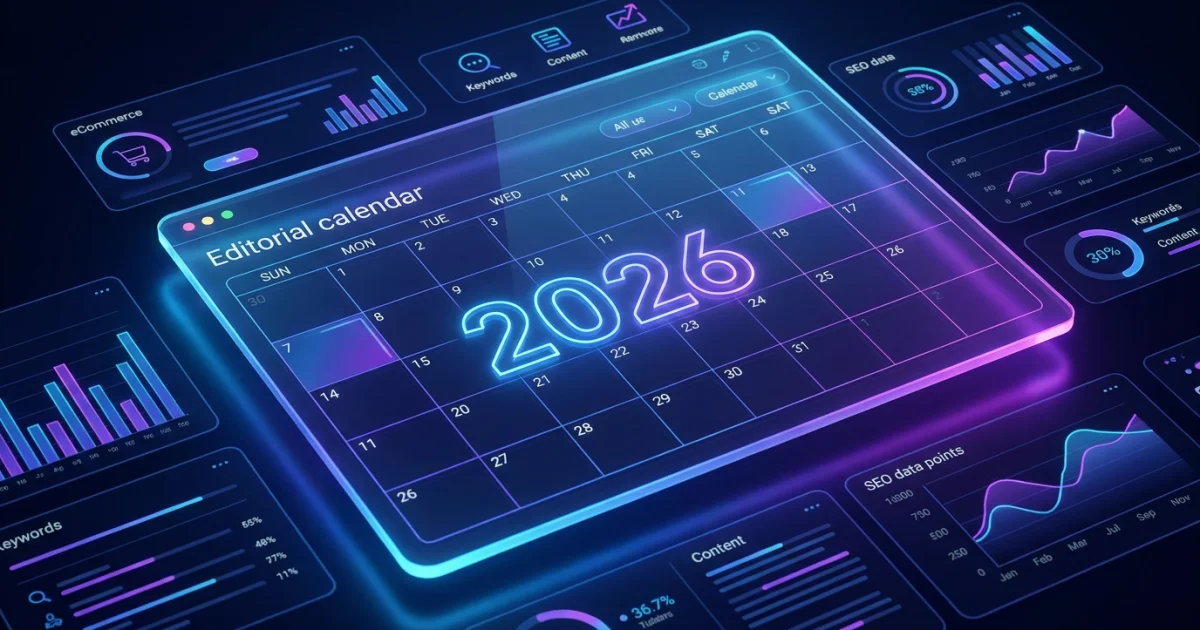 Calendario editorial SEO para eCommerce: plantilla 2026